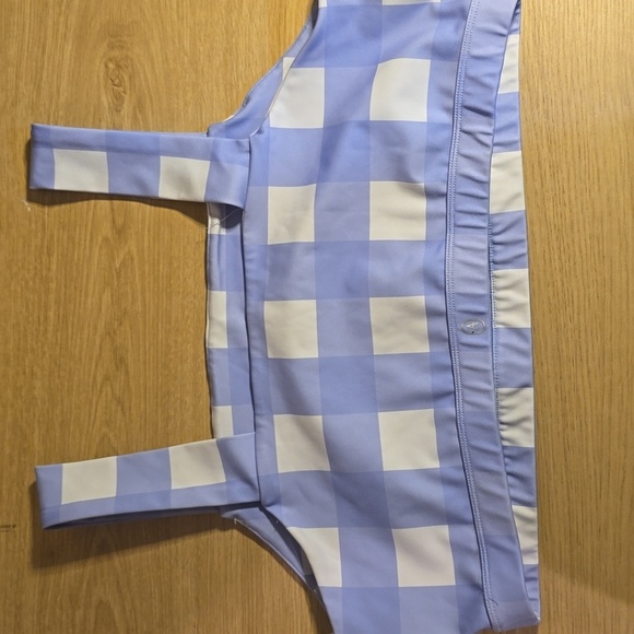 JustFab Square Neck Sports Gingham Lavender Bra size XXL - Picture 2 of 4